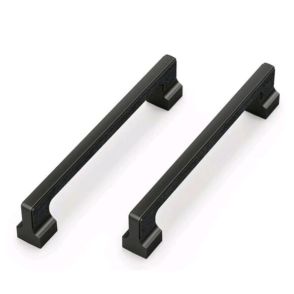 Cobbe 10 Matte Black 5 Inch Hole Center Cabinet & Drawer Pulls With Template - Picture 1 of 8